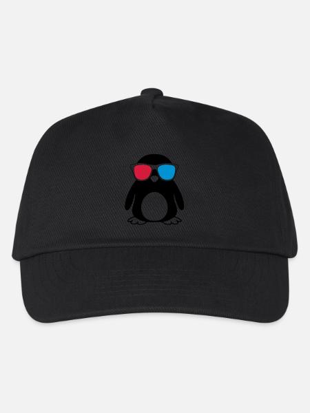 Swaggy Penguin - Kids’ Baseball Cap - black