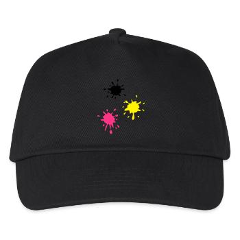 Kunst, Fleck, Paintball - Kinder Basecap - Schwarz - Vorne