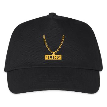 necklace bling Halskette Kollier - Kinder Basecap - Schwarz - Vorne