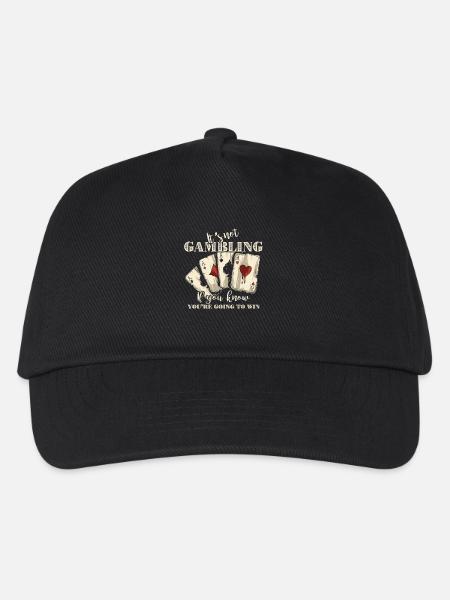Poker-Shirt - Kinder Basecap - Schwarz