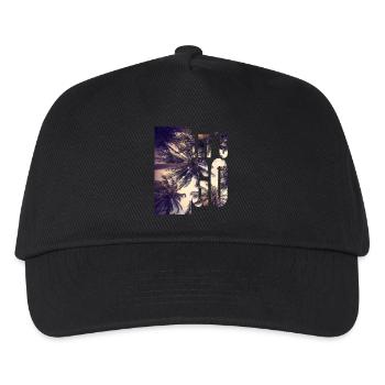 Lets Go To The Beach / Palm Trees / Let's Go / Sun - Kids’ Baseball Cap - black - Front