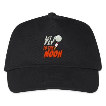 Let's fly to the moon - Kids’ Baseball Cap - black - Front