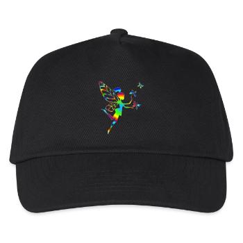 Rainbow fairy, butterfly, magic, pixie, elves, DD - Kids’ Baseball Cap - black - Front