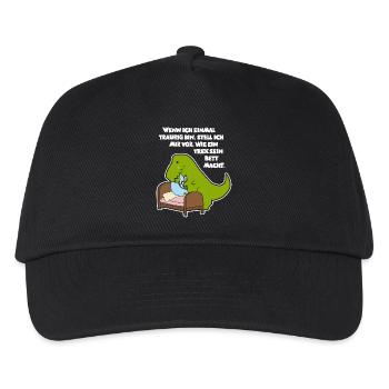 T-Rex au lit - Design - Casquette de baseball Enfant - noir - Devant