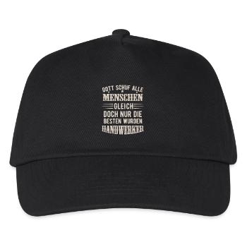 God created all men equally craftsmen - Kids’ Baseball Cap - black - Front