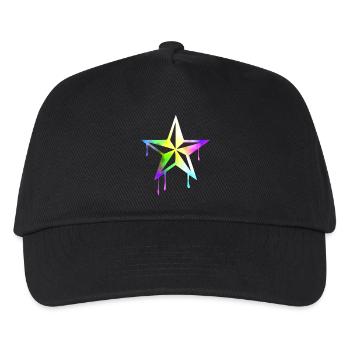 nautic_star_watercolor - Kids’ Baseball Cap - black - Front