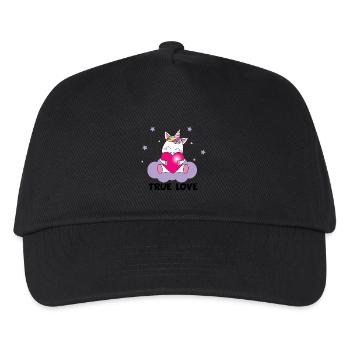 Unicorn True Love - Kids’ Baseball Cap - black - Front