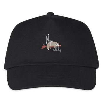 Nope Not Today / Süßes Faultier / Nein Nicht Heute - Kinder Basecap - Schwarz - Vorne