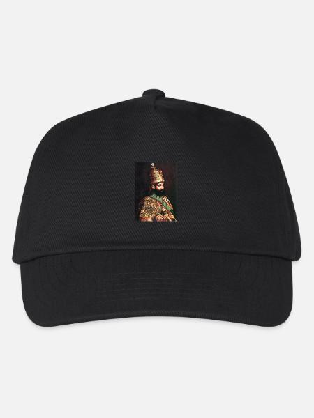 Haile Selassie Emperor of Ethiopia Jah Rastafari - Kinder Basecap - Schwarz