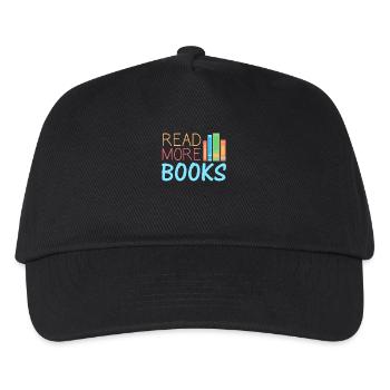 Bücher lesen Buch - Kinder Basecap - Schwarz - Vorne