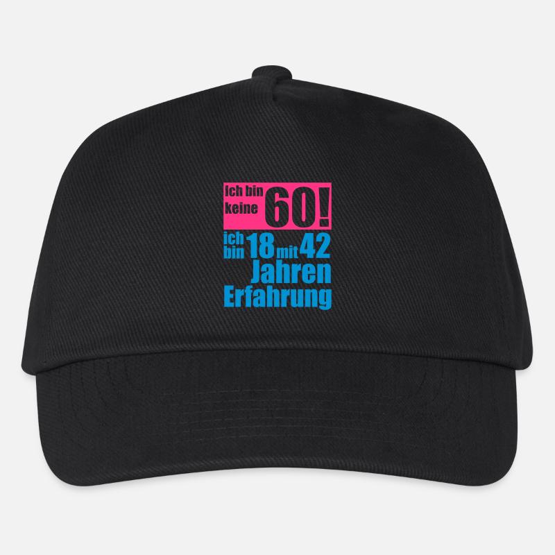 Ich bin keine 60! ... 18 mit 42 Jahren Erfahrung! - Kinder Basecap - Schwarz