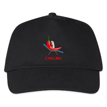 chilli, chilling, chilli, lazybones, lazy - Kids’ Baseball Cap - black - Front
