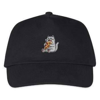Cat Pizza Fantasy Animals Kids Hunger Snacking - Kids’ Baseball Cap - black - Front