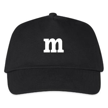 Funny Group Costume Letter M Costume Carnival - Kids’ Baseball Cap - black - Front