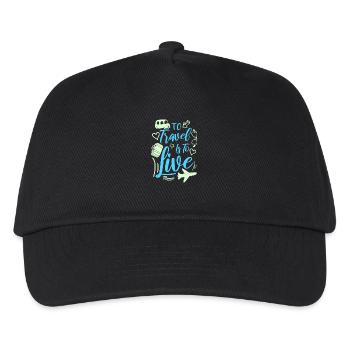 Reisen - Kinder Basecap - Schwarz - Vorne