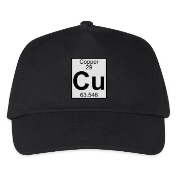 Elements 29 - cu (copper) - Full (white) - Casquette de baseball Enfant - noir - Devant