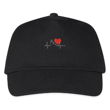 Cologne Cologne Cathedral Heartbeat Pulse Carnival Hätz - Kids’ Baseball Cap - black - Front