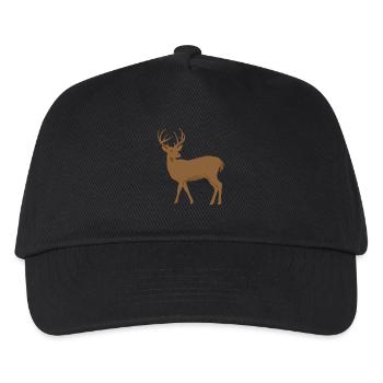 Hirsch - Kinder Basecap - Schwarz - Vorne