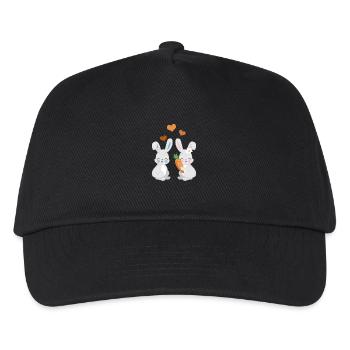 Süße Häschen - Kinder Basecap - Schwarz - Vorne