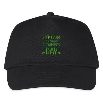Keep Calm Is Almost St Patrick's Day - Kids’ Baseball Cap - black - Front