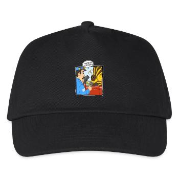 Schmetterling Falter Führerschein Foto Geschenk - Kinder Basecap - Schwarz - Vorne