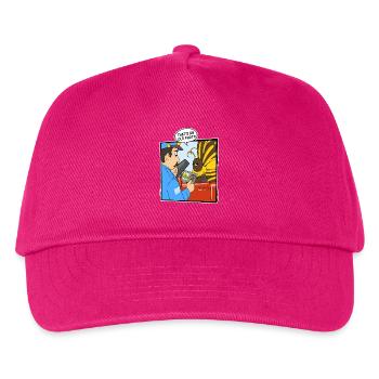 Schmetterling Falter Führerschein Foto Geschenk - Kinder Basecap - Fuchsia - Vorne