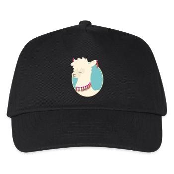 Lama - Kinder Basecap - Schwarz - Vorne