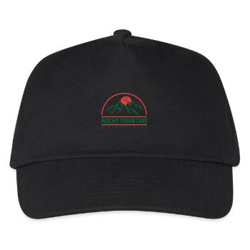 Rocky Mountain National Park Logo Berge Sonne - Kinder Basecap - Schwarz - Vorne