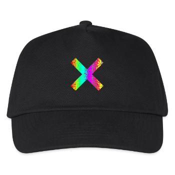 Kreuz - Kinder Basecap - Schwarz - Vorne
