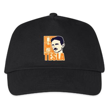 Forscher & Entwickler: Tesla - Kinder Basecap - Schwarz - Vorne