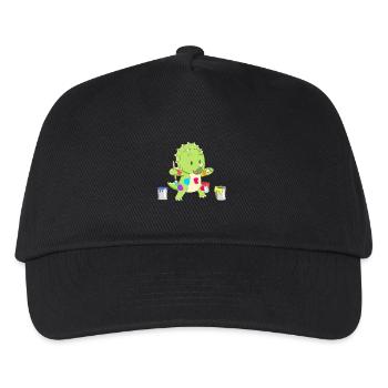 Dino little artist - Kids’ Baseball Cap - black - Front