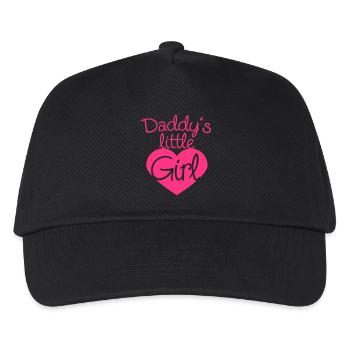 Daddys Little Girl Heart Logo - Kinder Basecap - Schwarz - Vorne
