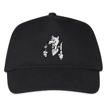Hungriger Wolf - Kinder Basecap - Schwarz - Vorne