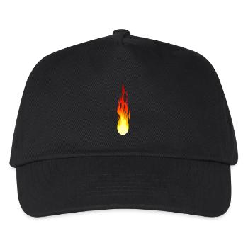 Comet Flame Fire Inferno Flame Fiery - Kids’ Baseball Cap - black - Front