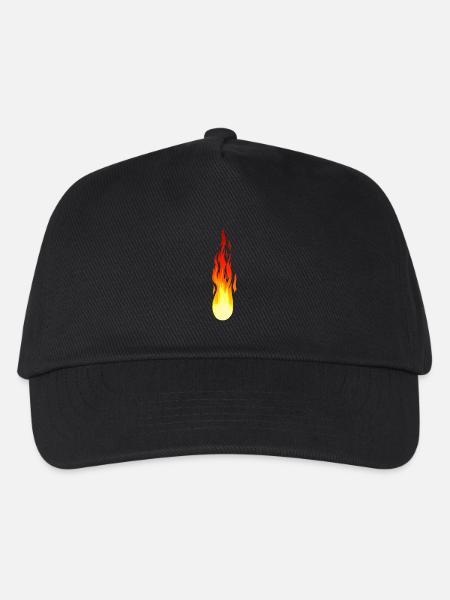Komet Flamme Feuer Inferno Flamme feurig - Kinder Basecap - Schwarz
