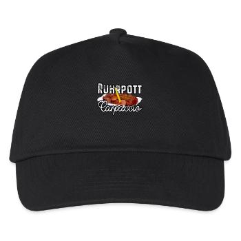 Currywurst Ruhrpott Carpaccio Bratwurst Geschenk - Kinder Basecap - Schwarz - Vorne