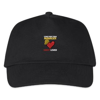 Construction Worker Heart Love Design - Kids’ Baseball Cap - black - Front