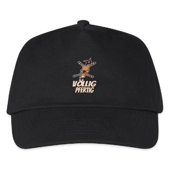 Funny Horse Shirt COMPLETELY READY - Burnout - Kids’ Baseball Cap - black - Front