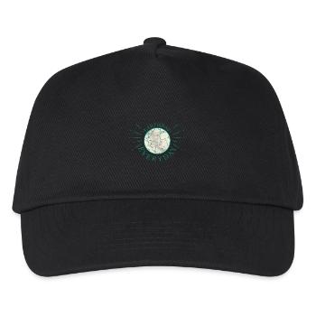 Erdkugel mit umweltfreundlichem Slogan - Kinder Basecap - Schwarz - Vorne