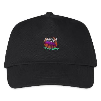 Hyäne Wildtier Afrika Safari Aasfresser Geschenk - Kinder Basecap - Schwarz - Vorne