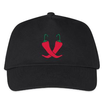 2 piments Chili chaud chaud - Casquette de baseball Enfant - noir - Devant