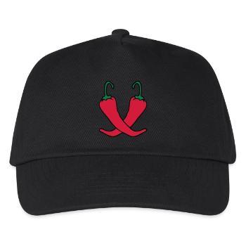 2 piments Chili chaud chaud - Casquette de baseball Enfant - noir - Devant