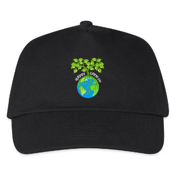 Umweltfreundlicher Erdfreund T-Shirt - Kinder Basecap - Schwarz - Vorne