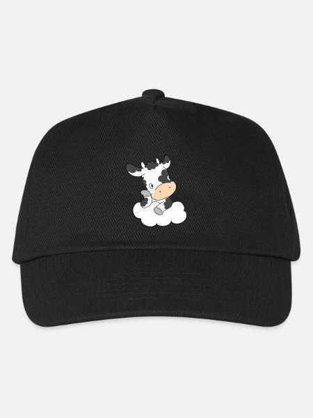 Cow Thinking - Kinder Basecap - Schwarz