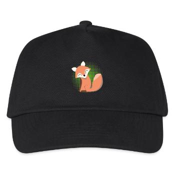 Renard souriant en demi-teinte - Casquette de baseball Enfant - noir - Devant