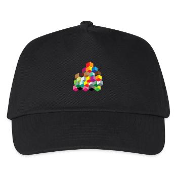 Cubes colorés - Casquette de baseball Enfant - noir - Devant