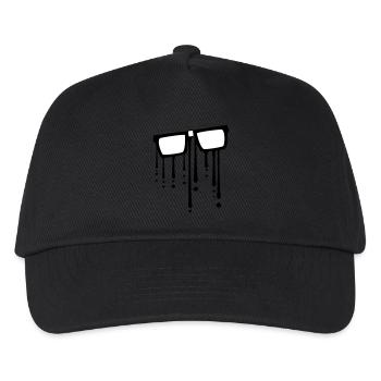 graffiti drops geek cool nerd glasses glasses glasses - Kids’ Baseball Cap - black - Front