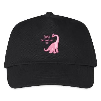 dinosaur - Kids’ Baseball Cap - black - Front