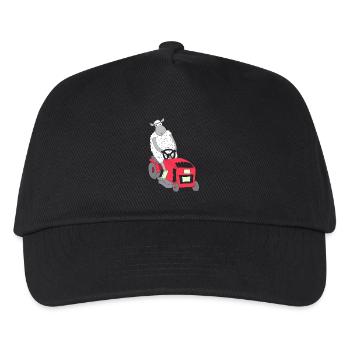 Funny Sheep T-Shirt Sheep Lawn Mower MOWER - Kids’ Baseball Cap - black - Front