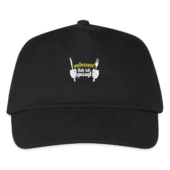 Cook Shirt Eat Up ! I said - Kids’ Baseball Cap - black - Front